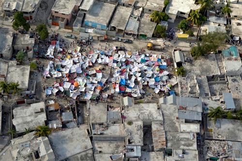 Tent city in Haiti after 2011 "Great" earthquake. Photo: United Nations/Foter
