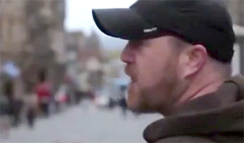 Rob Hughes street preaching Photo: Youtube Capture