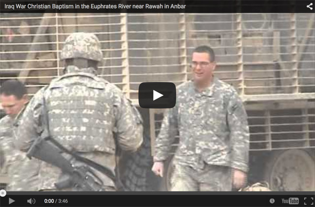 Flying sand and dense mist leads to a water baptism in&nbsp;Iraq