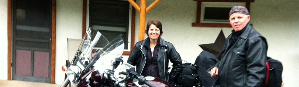 Becky Klein (Left) and her husband Ron on one of their many biking trips.