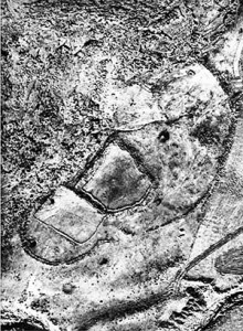 One of the foot shaped sites at bedhat esh sha'ab Photo: University of Haifa