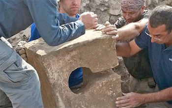Toilet from Lacish found in a Baal Shrine. Credit: CBN/Israel Antiquities Authority