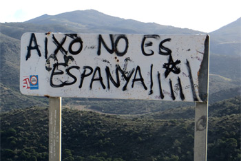 Sign in Catalonia reads in English: This is not Spain Credit: Bertran de Born/Flickr/Creative Commons