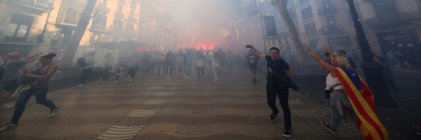 Violence breaks out during Catalonia's vote for independence on October 1, 2017 Credit: Beverly Yuen Thompson/Flickr/Creative Commons