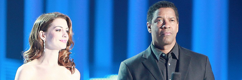 Anne Hathaway and Denzel Washington at the 2010 Nobel Peace Prize concert. Photo Harry Wad / Wikipedia