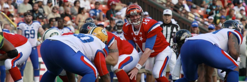 Quarterback Andy Dalton at 2012 NFL Pro Bowl game Credit: Cpl. Jody Lee Smith/Wikipedia