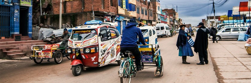 Mototaxi on the border of Bolivia and Peru. Credit: Tobias Mayr/Flickr/Creative Commons