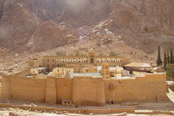 St. Catherine's Monastery located at the foot of the tradition site of Mt. Sinai in Egypt. Credit: Nick Leonard/Flickr/Creative Commons