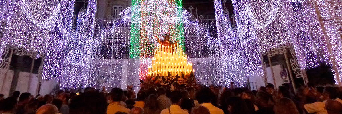 Festival of the Assumption of Mary being held at a Roman Catholic church in Sicily. Credit: effems/Wikipedia/Creative Commons
