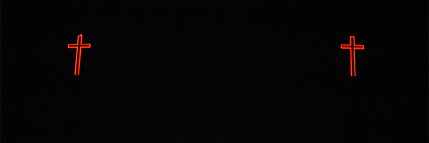 Churches in South Korea often display red crosses. In what is described as Reverse Missionary, South Korean Churches are sending missionaries to the West. Two churches side by side in Suwon, South Korea Credit: donut2D/Flickr/Creative Commons