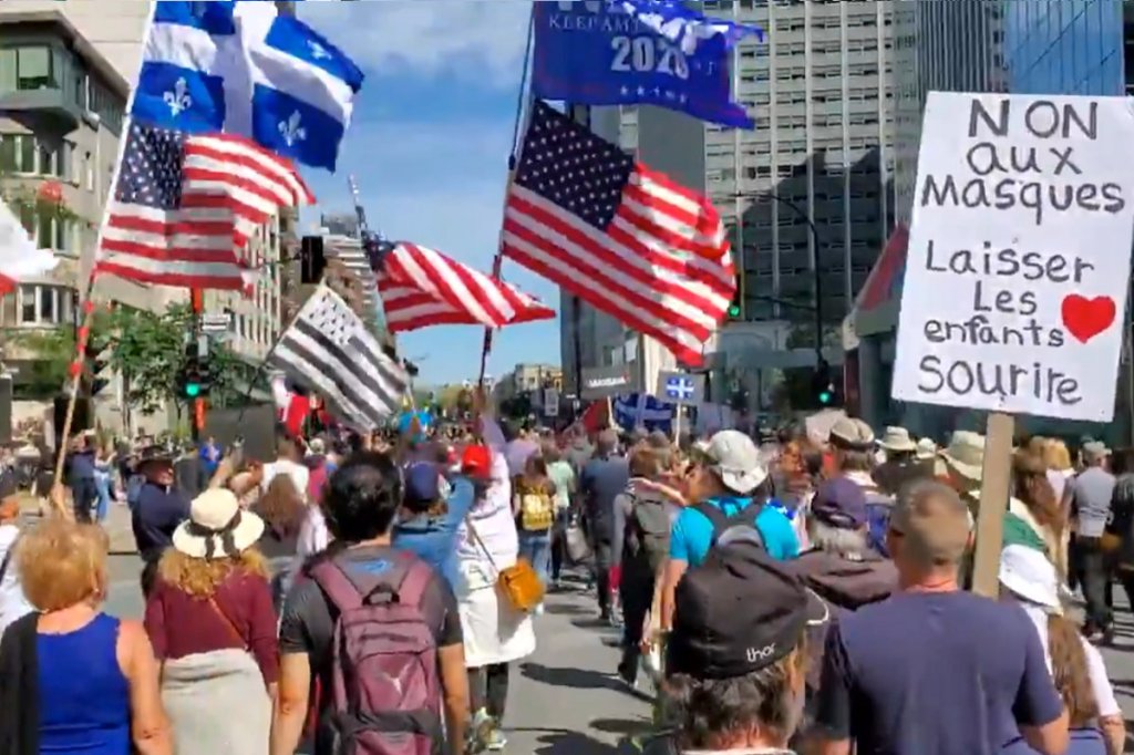 100k attend anti-mask, pro-Trump rally in&nbsp;Montreal?