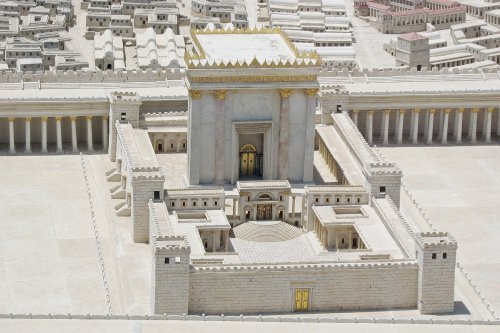 A model of the second Jewish temple, also known as Herod's temple