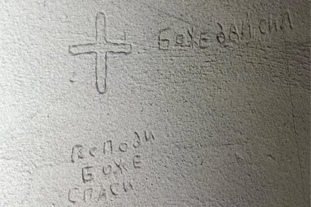 ‘God give us strength’ found scrawled on the walls of a Russian torture chamber in&nbsp;Ukraine