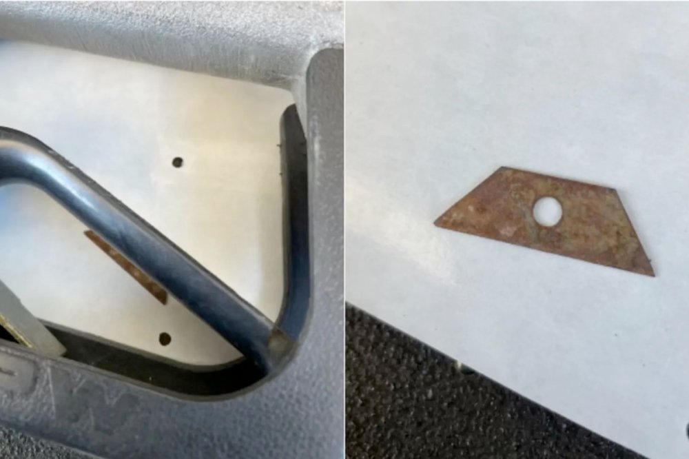 Razor blades attached to gas pump handles in North Carolina