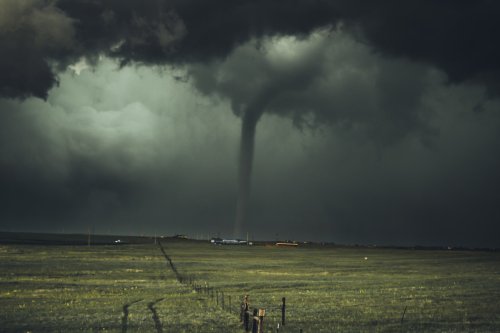 Tornado on a dark night