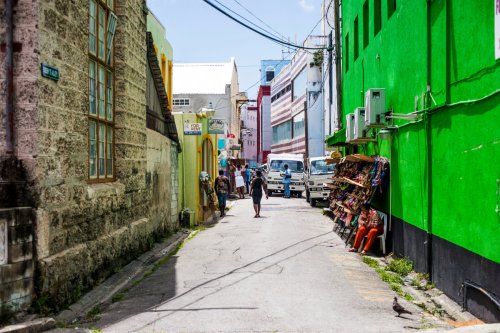 Street scene in Bridgetown, Barbados