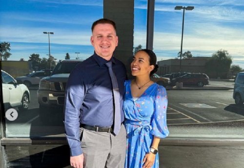 Hans Schmidt with wife Zulya