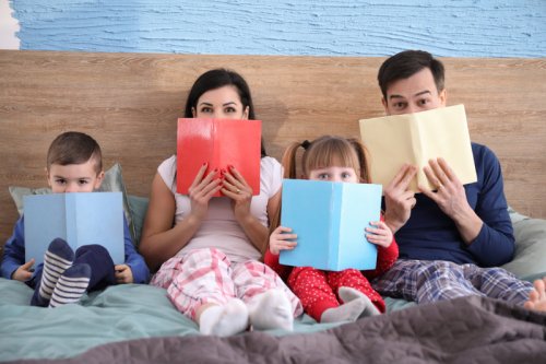 Family reading books