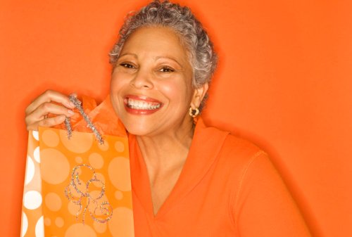 Woman holding a gift