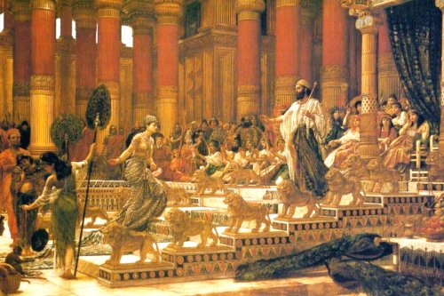 Painting of the Queen of Sheba visiting King Solomon by Edward Poynter