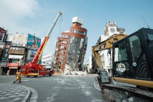 Photo of aftermath of Taiwan Earthquake, April 3, 2024
