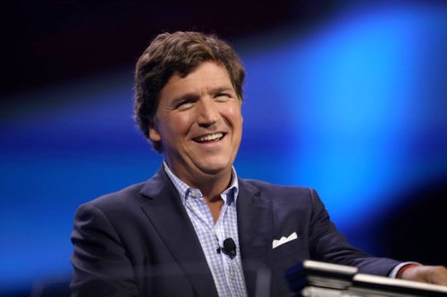 Tucker Carlson speaking at the 2023 Turning Point Action Conference, West Palm Beach, Florida