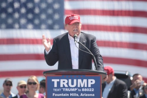 US President Donald Trump campaigning in Arizona in 2016