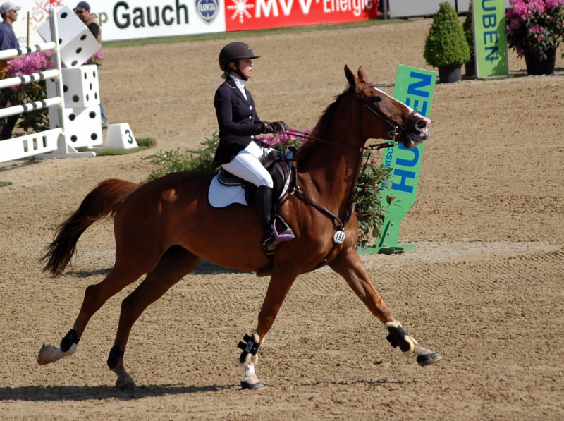 Israeli Olympian Ashlee Bond riding in 2014