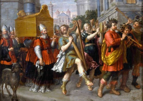 King David bringing the Ark of the Covenant into Jerusalem