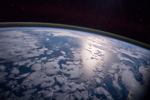 Photo of Earth and its 100 KM atmosphere