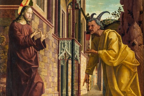 Satan's Temptation of Jesus by Michael Pacher