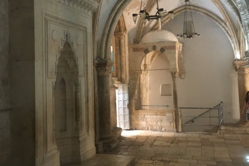 The Cenacle: The traditional site in Jerusalem believed to be the location where Jesus and Disciples celebrated the Last Supper and where the Holy Spirit fell on the Day of Pentecost