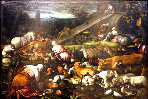 Painting of animals entering Noah’s Ark