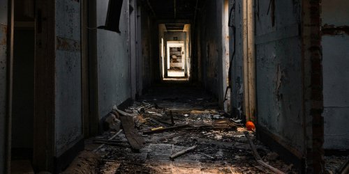 Abandoned Office Hallway