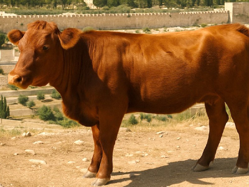 El sacrificio de la vaca roja realizado en julio de 2025 en Israel puede no haber sido un&nbsp;ensayo