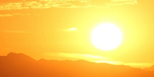 Bright sun on a hot day