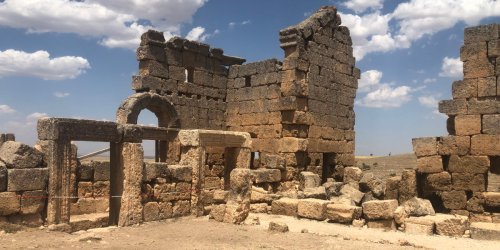 Church ruins near the underground Mithian temple located at the site of the Zerzevan Castle in Turkey