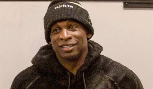 Photo of Deion Sanders at the University of Colorado in 2024