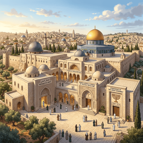 Interfaith temple between Jerusalem holy sites